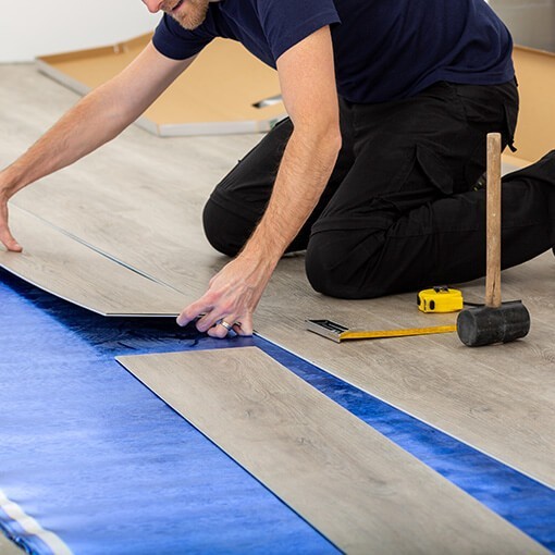 During Laminate Installation | Hubbard Flooring Studio