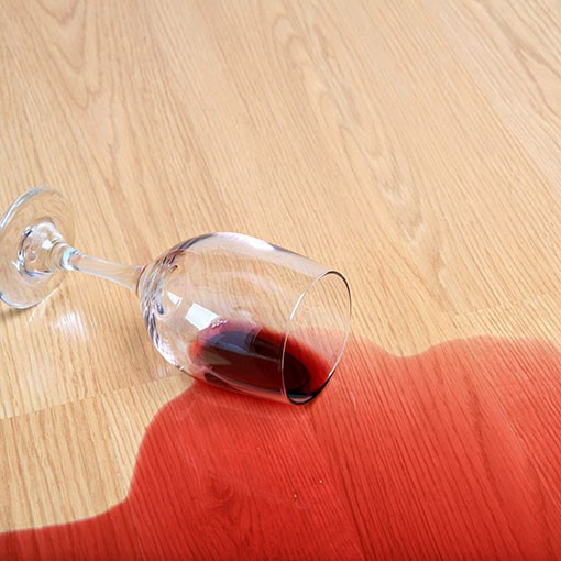 Spilled wine on laminate floor | Hubbard Flooring Studio